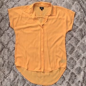 TARGET light orange business casual short sleeve blouse